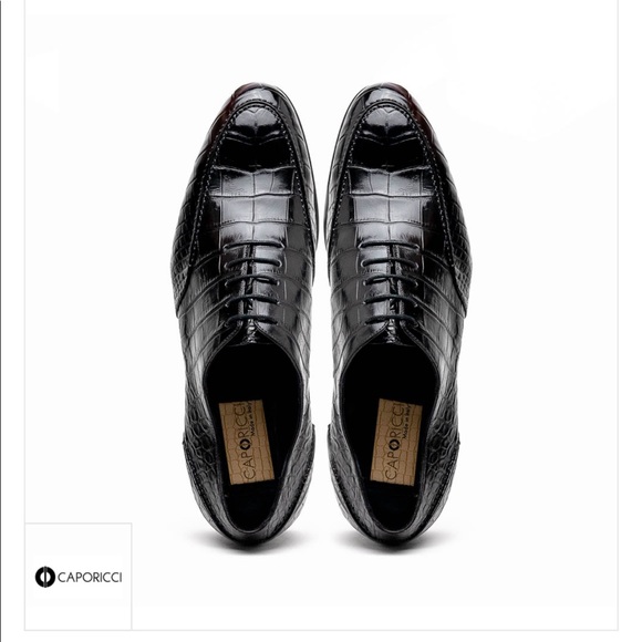 Caporicci 3319 Genuine Alligator oxfords black - Picture 3 of 5